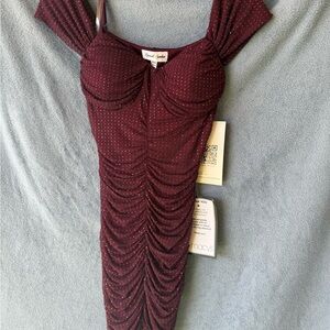 Camille La Vie Burgundy Mini Dress